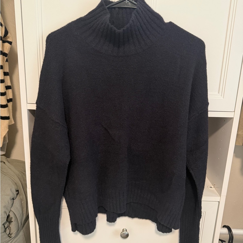 Free People Black Turtleneck Sweater
